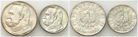 Second Polish Republic Circulation coins
POLSKA / POLAND / POLEN / POLOGNE / POLSKO

II RP. 5 i 10 zlotych 1938 Piłsudski – RARE YEAR 

Rzadszy r...