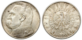 Second Polish Republic Circulation coins
POLSKA / POLAND / POLEN / POLOGNE / POLSKO

II RP. 10 zlotych 1939 Piłsudski - RARE YEAR 

Ładnie zachow...