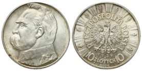 Second Polish Republic Circulation coins
POLSKA / POLAND / POLEN / POLOGNE / POLSKO

II RP. 10 zlotych 1939 Piłsudski 

Ładnie zachowane.

Deta...
