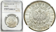 Second Polish Republic Circulation coins
POLSKA / POLAND / POLEN / POLOGNE / POLSKO

II RP. 10 zlotych 1939 Piłsudski - NGC MS65+ REWELACYJNA NOTA ...
