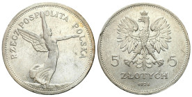 Second Polish Republic Circulation coins
POLSKA / POLAND / POLEN / POLOGNE / POLSKO

II RP. 5 zlotych 1928 Nike bez znaku mennicy 

Sporo połysku...