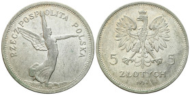 Second Polish Republic Circulation coins
POLSKA / POLAND / POLEN / POLOGNE / POLSKO

II RP. 5 zlotych 1928 Nike bez znaku mennicy 

Resztki połys...