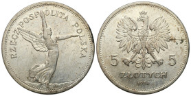 Second Polish Republic Circulation coins
POLSKA / POLAND / POLEN / POLOGNE / POLSKO

II RP. 5 zlotych 1928, Nike ze znakiem mennicy 

Dużo połysk...