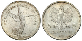 Second Polish Republic Circulation coins
POLSKA / POLAND / POLEN / POLOGNE / POLSKO

II RP. 5 zlotych 1928 Nike (ze znakiem mennicy) 

Obiegowy e...