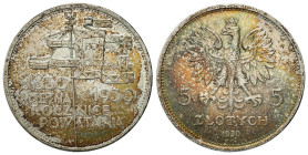 Second Polish Republic Circulation coins
POLSKA / POLAND / POLEN / POLOGNE / POLSKO

II RP. 5 zlotych 1930 Sztandar 

Kolorowa patyna.

Details...