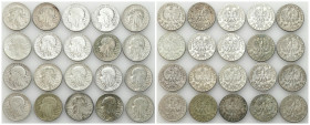 Second Polish Republic Circulation coins
POLSKA / POLAND / POLEN / POLOGNE / POLSKO

II RP. 5 zlotych 1932-1934 Głowa Kobiety, group of 20 pieces ...