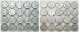 Second Polish Republic Circulation coins
POLSKA / POLAND / POLEN / POLOGNE / POLSKO

II RP. 5 zlotych 1932-1934 Głowa Kobiety, group of 20 pieces ...
