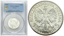 Second Polish Republic Circulation coins
POLSKA / POLAND / POLEN / POLOGNE / POLSKO

II RP. 5 zlotych 1933 głowa kobiety PCGS MS64 - BEAUTIFUL 

...