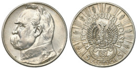 Second Polish Republic Circulation coins
POLSKA / POLAND / POLEN / POLOGNE / POLSKO

II RP. 5 zlotych 1934 Piłsudski - Strzelecki 

Wariant z orł...