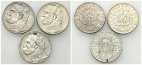 Second Polish Republic Circulation coins
POLSKA / POLAND / POLEN / POLOGNE / POLSKO

II RP. 5 zlotych 1934 Piłsudski-Strzelecki i Piłsudski, group ...