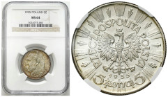 Second Polish Republic Circulation coins
POLSKA / POLAND / POLEN / POLOGNE / POLSKO

II RP. 5 zlotych 1935 Piłsudski NGC MS64 - WSPANIAŁE 

Piękn...