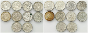 Second Polish Republic Circulation coins
POLSKA / POLAND / POLEN / POLOGNE / POLSKO

II RP. 5 zlotych 1935-1936 Piłsudski. group of 10 pieces 

O...