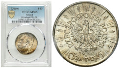 Second Polish Republic Circulation coins
POLSKA / POLAND / POLEN / POLOGNE / POLSKO

II RP. 5 zlotych 1936 Piłsudski PCGS MS63 - BEAUTIFUL 

Menn...