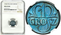 Second Polish Republic Circulation coins
POLSKA / POLAND / POLEN / POLOGNE / POLSKO

II RP. 1 grosz 1938 NGC MS65 BN - BEAUTIFUL 

Piękny egzempl...