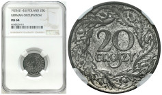 Second Polish Republic Circulation coins
POLSKA / POLAND / POLEN / POLOGNE / POLSKO

Generalna Gubernia. 20 groszy 1923 cynk NGC MS64 - BEAUTIFUL ...