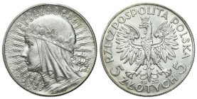 Second Polish Republic - PROBE Coins
POLSKA / POLAND / POLEN / PROBA / PATTERN

II RP. PROBE / PATTERN silver 5 zlotych 1932 głowa kobiety, bez zna...