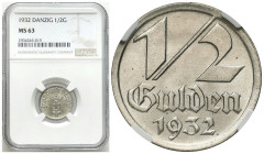 Free City of Gdansk
POLSKA / POLAND / POLEN / POLOGNE / POLSKO

Wolne Miasto Gdańsk/Danzig. 1/2 gulden 1932 NGC MS63 - BEAUTIFUL 

Piękny, mennic...