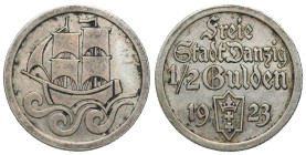 Free City of Gdansk
POLSKA / POLAND / POLEN / POLOGNE / POLSKO

Wolne Miasto Gdańsk / Danzig 1/2 gulden 1923 Utrecht - Koga 

Obiegowa stan zacho...