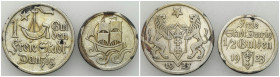 Free City of Gdansk
POLSKA / POLAND / POLEN / POLOGNE / POLSKO

Wolne Miasto Gdańsk/Danzig. 1/2 gulden, 1 gulden 1923 Koga, group of 2 monet 

Mo...