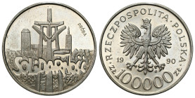Nickel PROBE coins
POLSKA / POLAND / POLEN / PROBA / PATTERN

PROBE / PATTERN Nickel 100.000 zlotych 1990 Solidarność - 27 mm 

Plamki na lustrze...