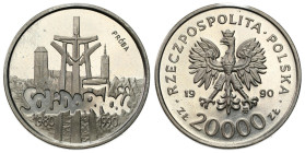 Nickel PROBE coins
POLSKA / POLAND / POLEN / PROBA / PATTERN

PRL. PROBE / PATTERN Nickel 20.000 zlotych 1990 Solidarność 

Ślady linii papilarny...