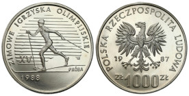 Nickel PROBE coins
POLSKA / POLAND / POLEN / PROBA / PATTERN

PRL. PROBE / PATTERN Nickel 1.000 zlotych 1987 XV Zimowe Igrzyska Olimpijskie 

Pię...