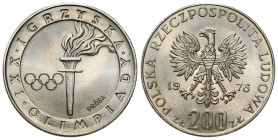 Nickel PROBE coins
POLSKA / POLAND / POLEN / PROBA / PATTERN

PRL. PROBE / PATTERN Nickel 200 zlotych 1976 – Igrzyska XXI Olimpiady 

Piękny egze...