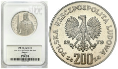 Nickel PROBE coins
POLSKA / POLAND / POLEN / PROBA / PATTERN

PRL. PROBE / PATTERN Nickel 200 zlotych 1979, Mieszko I - półpostać 

Moneta w pols...