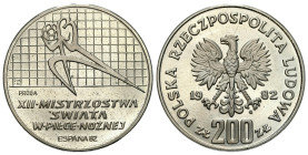 Nickel PROBE coins
POLSKA / POLAND / POLEN / PROBA / PATTERN

PRL. PROBE / PATTERN Nickel 200 zlotych 1982 – MŚ Hiszpania 

Piękny egzemplarz. Na...