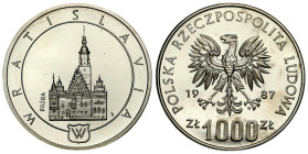 Nickel PROBE coins
POLSKA / POLAND / POLEN / PROBA / PATTERN

PRL. PROBE / PATTERN Nickel 1000 zlotych 1987 - Wratislavia 

Bardzo ładny egzempla...