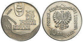 Nickel PROBE coins
POLSKA / POLAND / POLEN / PROBA / PATTERN

PRL. PROBE / PATTERN Nickel 10 zlotych 1972 - 50 lat portu w Gdyni 

Piękny egzempl...