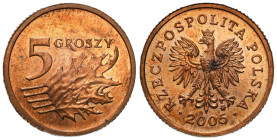 PROBE coins of the Polish People Republic and the Third Polish Republic
POLSKA / POLAND / POLEN / PROBA / PATTERN

III RP. PROBE / PATTERN MIEDŹ. 5...
