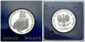 Polish Circulation and Collector Coins of the Polish People Republic
POLSKA / POLAND / POLEN / POLOGNE / POLSKO

PRL. 5.000 zlotych 1989 Jagiełło -...