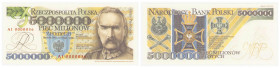 Polish banknotes - Third Polish Republic
POLSKA / POLAND / POLEN / POLOGNE / POLSKO

5.000.000 złotych 1995 - REPLIKA PROJEKTU seria AI 

Replika...