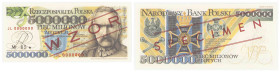 Polish banknotes - Third Polish Republic
POLSKA / POLAND / POLEN / POLOGNE / POLSKO

WZÓR / SPECIMEN 5.000.000 złotych 1995 - REPLIKA PROJEKTU seri...