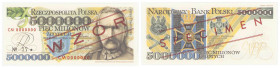 Polish banknotes - Third Polish Republic
POLSKA / POLAND / POLEN / POLOGNE / POLSKO

WZÓR / SPECIMEN 5.000.000 złotych 1995 - REPLIKA PROJEKTU seri...