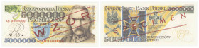 Polish banknotes - Third Polish Republic
POLSKA / POLAND / POLEN / POLOGNE / POLSKO

WZÓR / SPECIMEN 5.000.000 złotych 1995 - REPLIKA PROJEKTU seri...