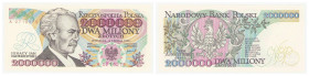 Polish banknotes - Third Polish Republic
POLSKA / POLAND / POLEN / POLOGNE / POLSKO

2.000.000 złotych 1992 seria A - z błędem KONSTYTUCYJY - PIĘKN...