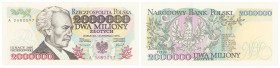Polish banknotes - Third Polish Republic
POLSKA / POLAND / POLEN / POLOGNE / POLSKO

2.000.000 złotych 1993 seria A 

Pięknie zachowane.

Condi...