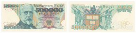 Polish banknotes - Third Polish Republic
POLSKA / POLAND / POLEN / POLOGNE / POLSKO

500.000 złotych 1990 seria K 

Pięknie zachowane.&nbsp;

C...