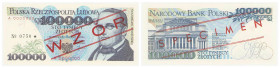 Polish banknotes - Third Polish Republic
POLSKA / POLAND / POLEN / POLOGNE / POLSKO

WZÓR / SPECIMEN. 100.000 złotych 1990 seria A 

WZÓR / SPECI...