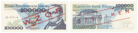 Polish banknotes - Third Polish Republic
POLSKA / POLAND / POLEN / POLOGNE / POLSKO

WZÓR / SPECIMEN. 100.000 złotych 1990 seria A 

WZÓR / SPECI...