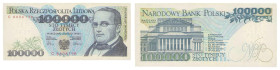 Polish banknotes - Third Polish Republic
POLSKA / POLAND / POLEN / POLOGNE / POLSKO

100.000 złotych 1990 seria C 

Lekko zżółknięty papier, ale ...