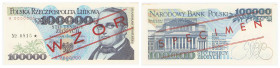 Polish banknotes - Third Polish Republic
POLSKA / POLAND / POLEN / POLOGNE / POLSKO

WZÓR / SPECIMEN. 100.000 złotych 1990 seria A 

WZÓR / SPECI...