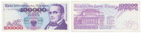 Polish banknotes - Third Polish Republic
POLSKA / POLAND / POLEN / POLOGNE / POLSKO

100.000 złotych 1993 seria B 

Ugięcie w pionie.&nbsp;

Co...