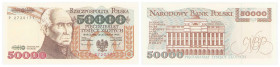 Polish banknotes - Third Polish Republic
POLSKA / POLAND / POLEN / POLOGNE / POLSKO

50.000 złotych 1993 seria P 

Pięknie zachowane.

Conditio...