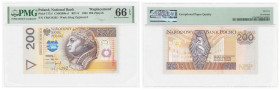 Polish banknotes - Third Polish Republic
POLSKA / POLAND / POLEN / POLOGNE / POLSKO

200 złotych 1994 seria YB, PMG 66 EPQ - SERIA ZASTĘPCZA - RZAD...