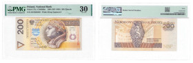Polish banknotes - Third Polish Republic
POLSKA / POLAND / POLEN / POLOGNE / POLSKO

200 złotych 1994 seria DC, PMG 30 - RADAR 

Tzw. numeracja r...