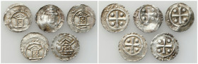 Medieval coins - World
GERMANY / ENGLAND / CZECH / GERMAN / GREAT BRITIAN / Scandinavia / Skandinavien

Germany, Franconia - Mainz. Denar, set of 5...