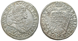Austria
Austria. Leopold I. (1658-1705). 15 kreuzer 1675, Vienna - VERY NICE 

Bardzo ładnie zachowane.

Details: 6,06 g Ag 
Condition: 2/2+ (EF...